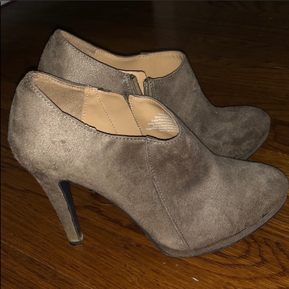 Suede Taupe Booties